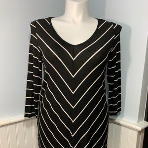 Larry Levine | 3/4 Sleeve Striped Tunic